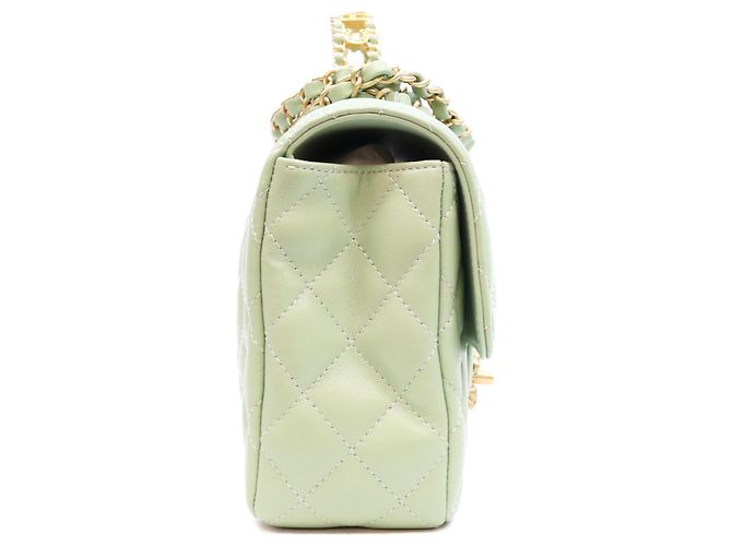 Chanel Schultertasche aus Lammleder in Mintgrün - Ansicht 4