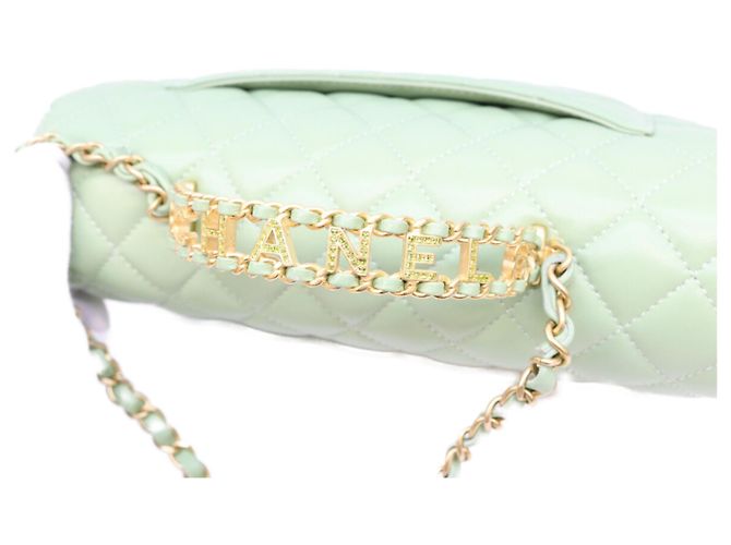 Chanel Schultertasche aus Lammleder in Mintgrün - Ansicht 7