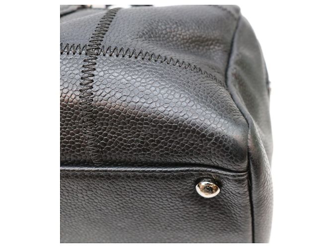 Chanel Black Caviar Chocolate Bar Mini Boston Bag Schwarz - Ansicht 12