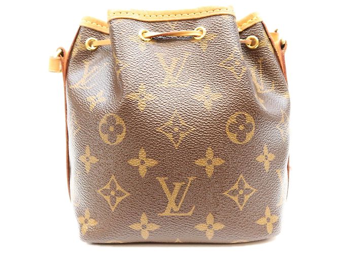 Borsa a tracolla Louis Vuitton Monogram Nano Noe Marrone - vista 3