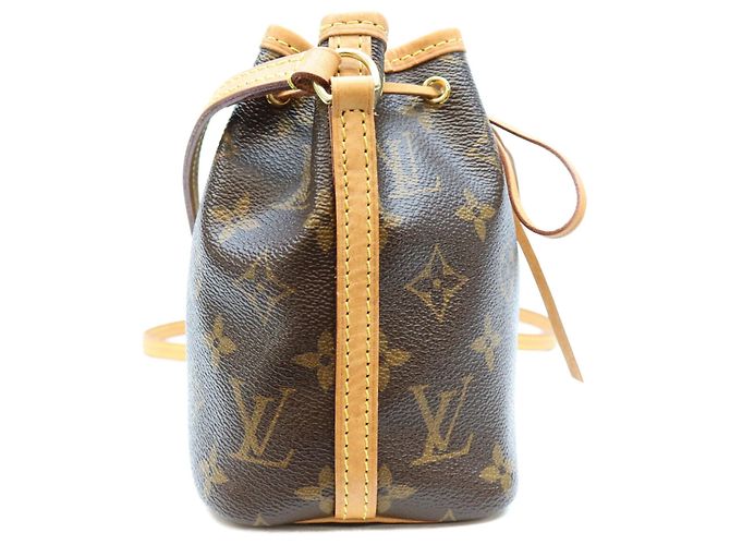 Borsa a tracolla Louis Vuitton Monogram Nano Noe Marrone - vista 4