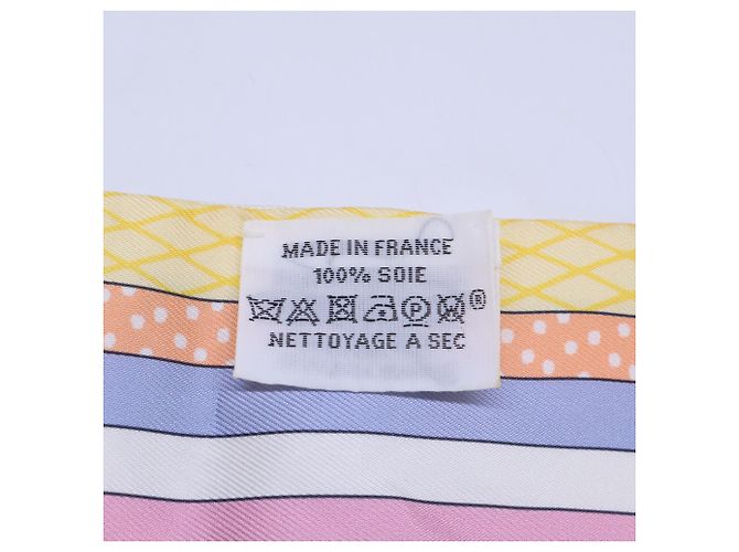 Hermès Hermes Grand Théâtre Nouveau Seidentuch Twilly Pink Gelb - Ansicht 8