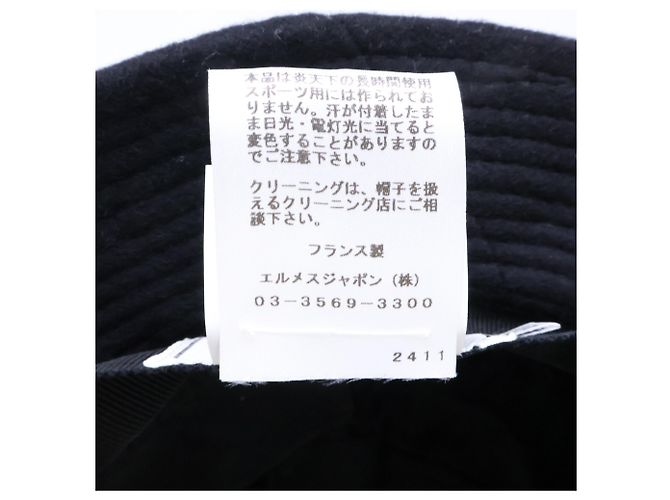 Hermès Cappello in cashmere Hermes in nero - vista 9