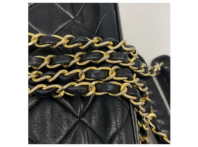 Chanel Matelassé Lammleder Chain Tote Bag Schwarz - Ansicht 10