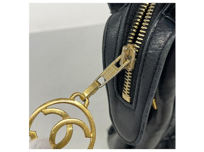 Chanel Matelassé Lammleder Chain Tote Bag Schwarz - Ansicht 13
