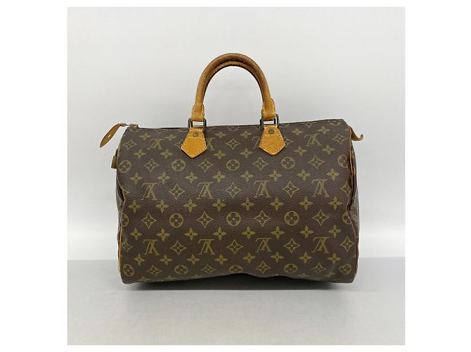 Borsa Louis Vuitton Monogram Speedy 35 Marrone - vista 12