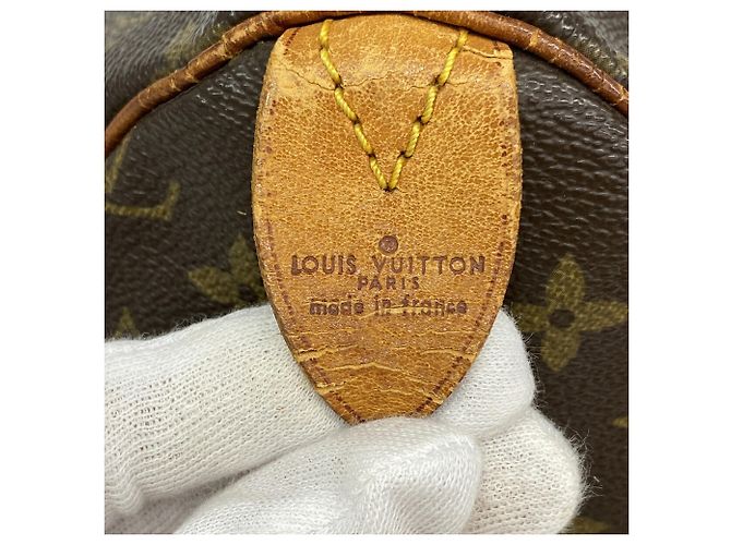 Borsa Louis Vuitton Monogram Speedy 35 Marrone - vista 5