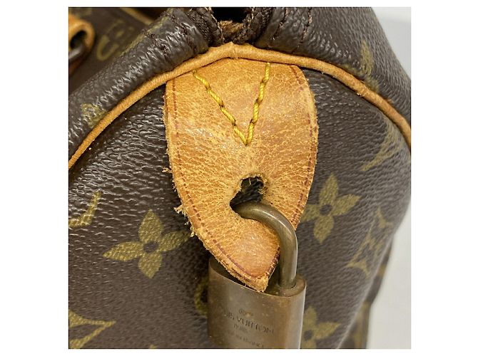 Borsa Louis Vuitton Monogram Speedy 35 Marrone - vista 7