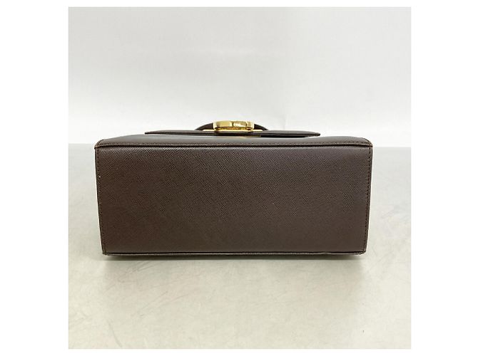 Borsa in pelle Gancini Salvatore Ferragamo Marrone - vista 3