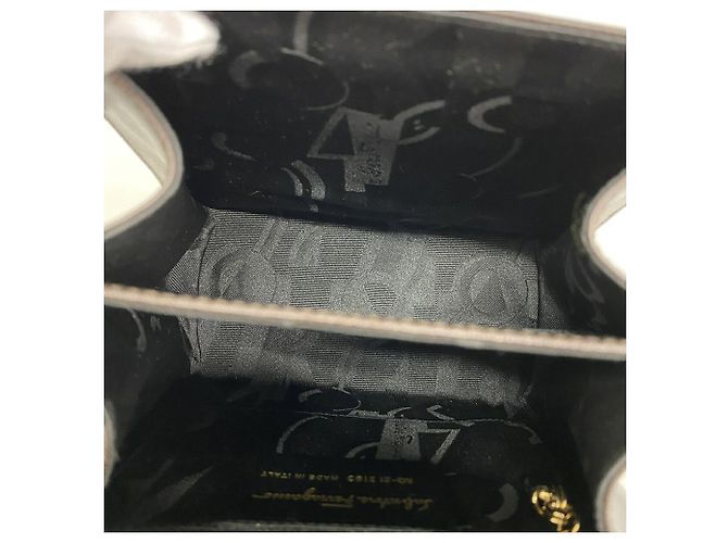 Borsa in pelle Gancini Salvatore Ferragamo Marrone - vista 4