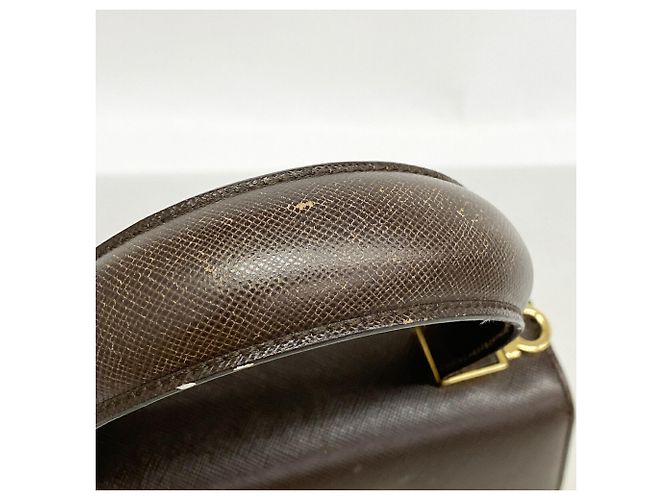 Borsa in pelle Gancini Salvatore Ferragamo Marrone - vista 8