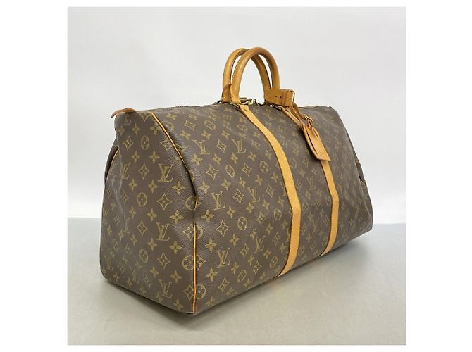 Louis Vuitton Boston Monogram Keepall 55 Marrone - vista 2