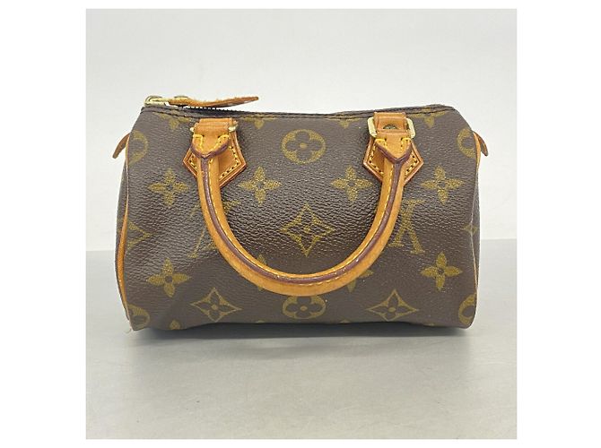 Sac à main Louis Vuitton Monogram Mini Speedy Marron - vue 12