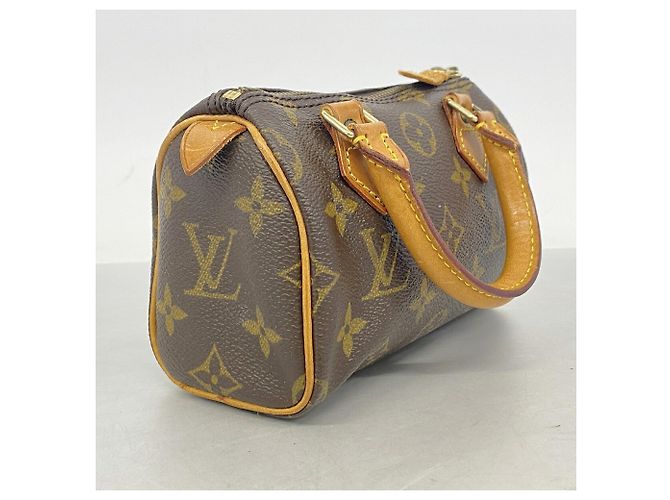 Sac à main Louis Vuitton Monogram Mini Speedy Marron - vue 2