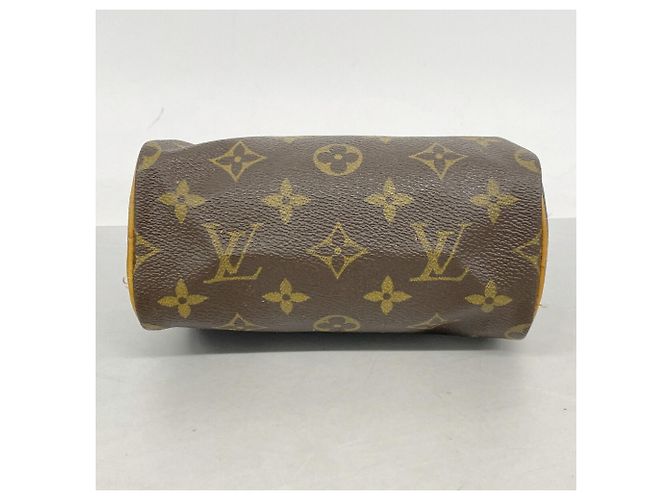 Sac à main Louis Vuitton Monogram Mini Speedy Marron - vue 3