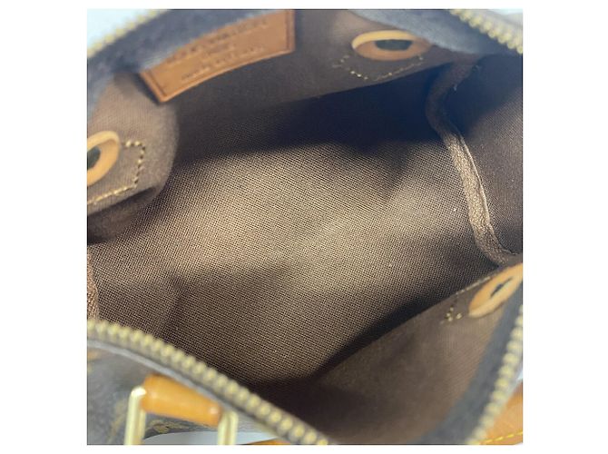 Sac à main Louis Vuitton Monogram Mini Speedy Marron - vue 4