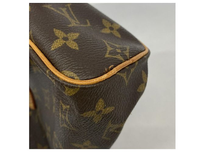 Sac à main Louis Vuitton Monogram Mini Speedy Marron - vue 6