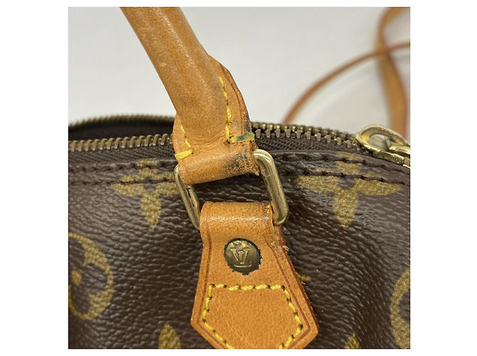 Sac à main Louis Vuitton Monogram Mini Speedy Marron - vue 9