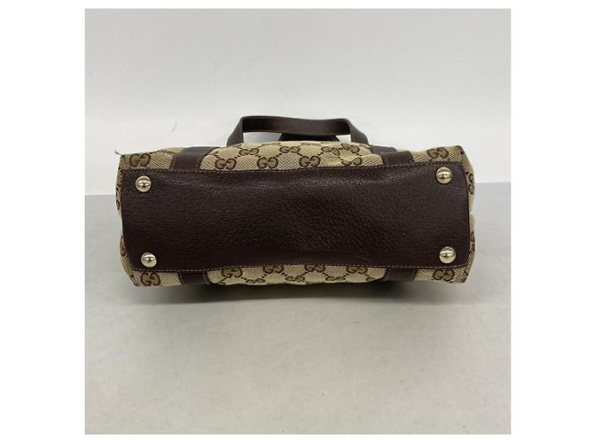 Borsa a mano Gucci in tela marrone - vista 3