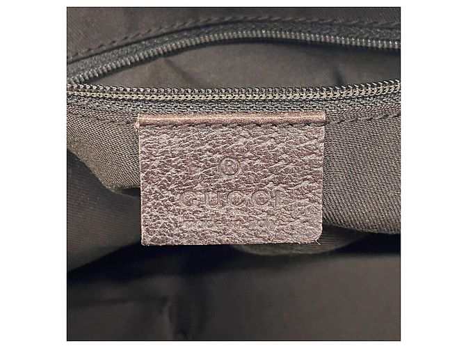 Borsa a mano Gucci in tela marrone - vista 5