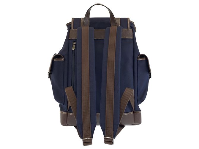 Mochila Longchamp Boxford Marrom Azul marinho - vista 2