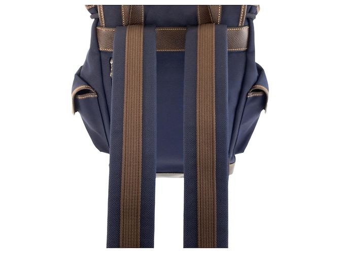 Mochila Longchamp Boxford Marrom Azul marinho - vista 7