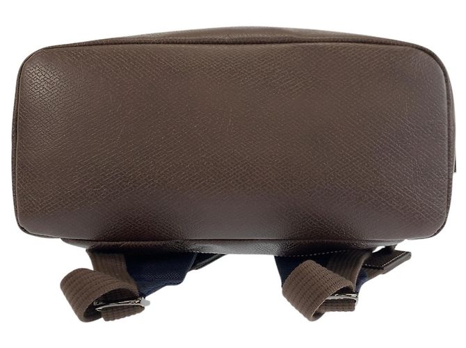 Mochila Longchamp Boxford Marrom Azul marinho - vista 9