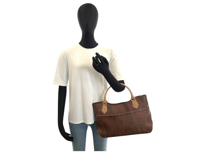 Bolso Tote ETRO con estampado paisley marrón Castaño - vista 6