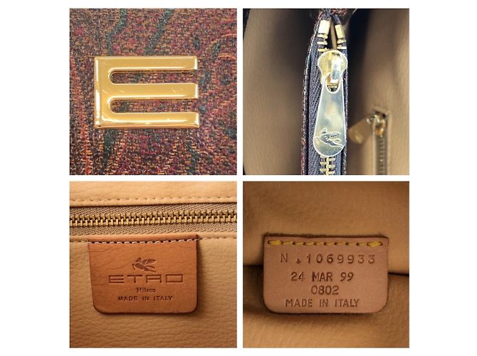 Saco Tote ETRO com Padrão Paisley Marrom Bege - vista 4