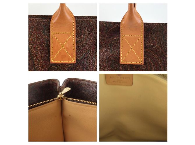 Saco Tote ETRO com Padrão Paisley Marrom Bege - vista 5