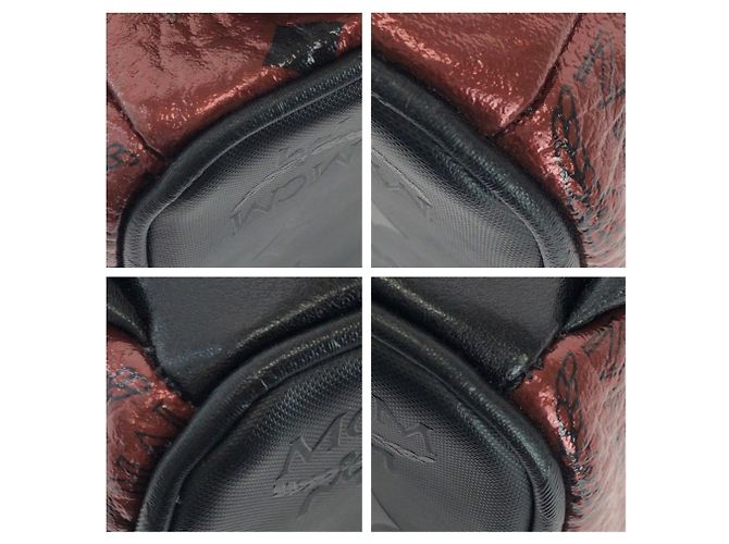 MCM Stark Wine Red/Bordeaux Leather Backpack Dark red - view 3