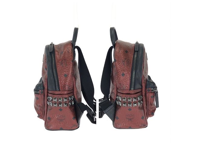 MCM Stark Wine Red/Bordeaux Leather Backpack Dark red - view 6