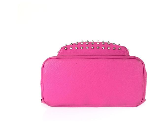 Zaino MCM Stark Special in pelle rosa con borchie e strass - vista 10