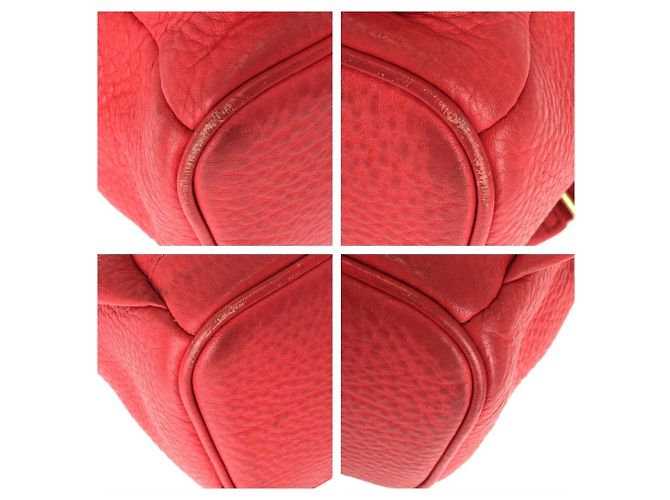 MCM Stark Studded Leather Backpack Red - view 3
