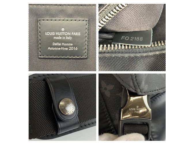 Bolso Messenger Louis Vuitton Monogram Eclipse Negro - vista 3