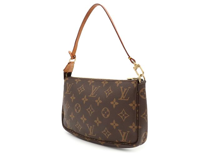 Louis Vuitton Monogram Pochette Accessoires Handtasche Braun - Ansicht 3