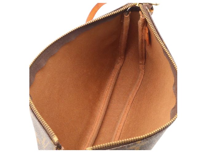 Louis Vuitton Monogram Pochette Accessoires Handbag Pouch Castaño - vista 8