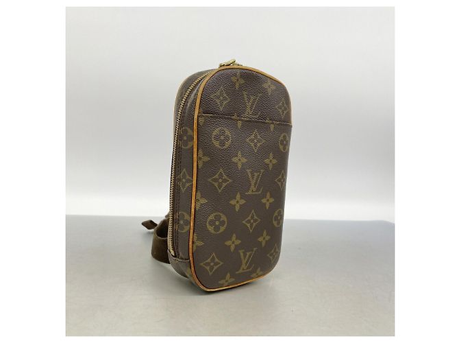Borsa a tracolla Louis Vuitton Monogram Pochette Gange Marrone - vista 2