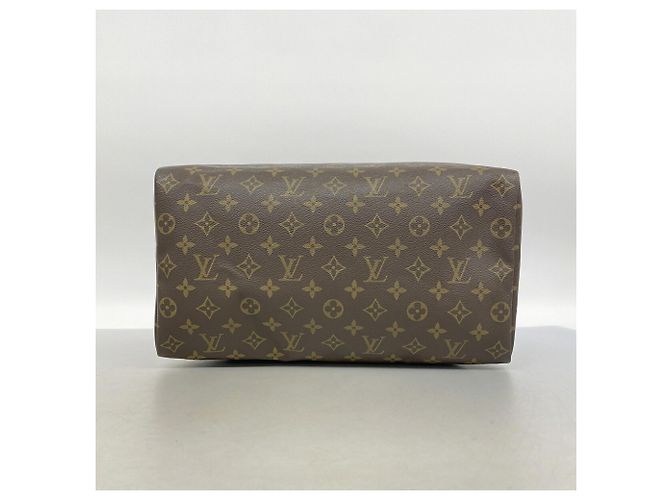 Sac à main Louis Vuitton Monogram Speedy 35 Marron - vue 3