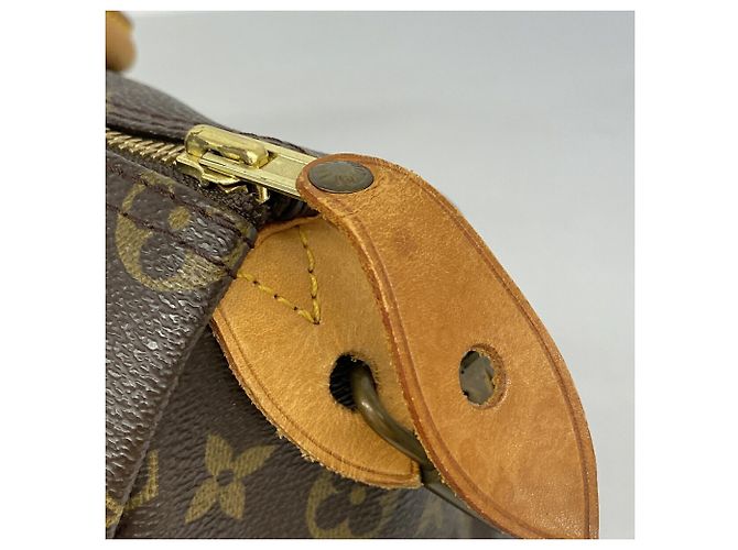 Sac à main Louis Vuitton Monogram Speedy 35 Marron - vue 7