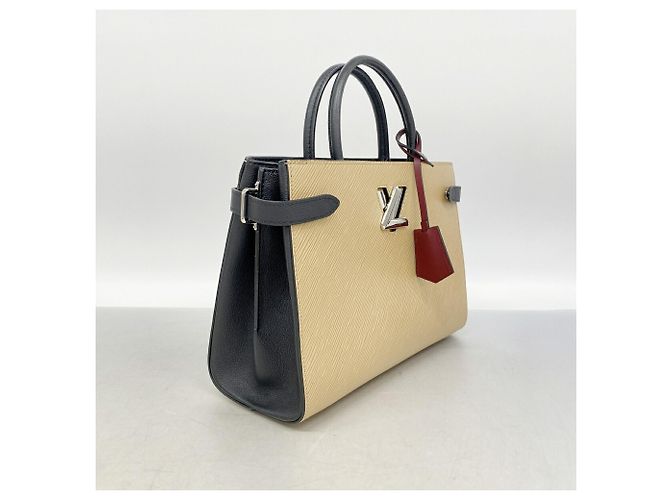 Borsa a mano Louis Vuitton Epi Twist Tote Nero Caramello - vista 2