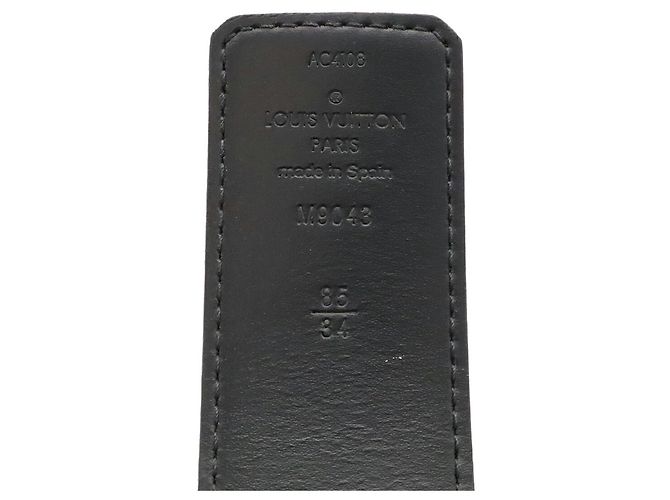 Cinto Louis Vuitton Monogram Eclipse Marrom Preto - vista 10