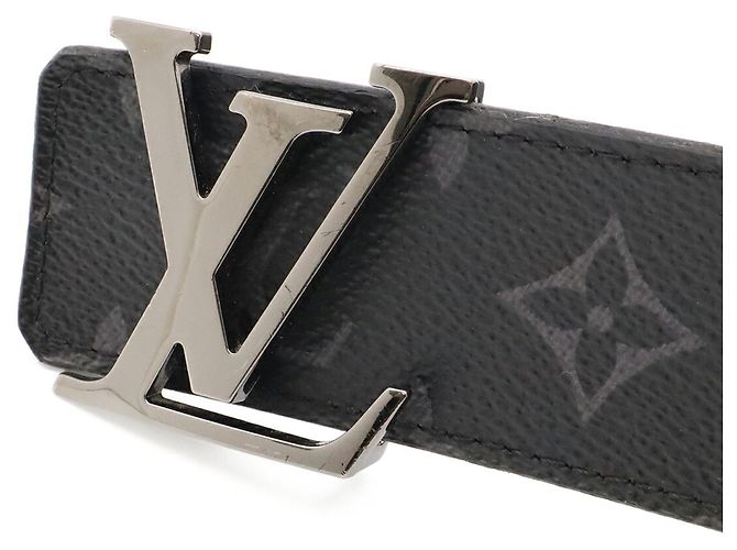 Cinto Louis Vuitton Monogram Eclipse Marrom Preto - vista 4
