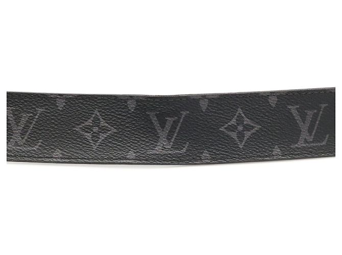 Cinto Louis Vuitton Monogram Eclipse Marrom Preto - vista 6