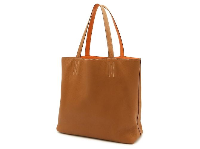 Hermès Saco Tote HERMES Double Sens 36 Dourado - vista 3