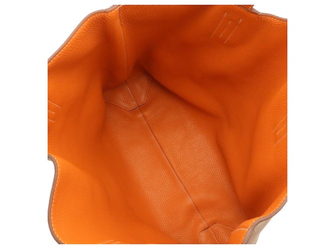 Hermès Saco Tote HERMES Double Sens 36 Dourado - vista 7