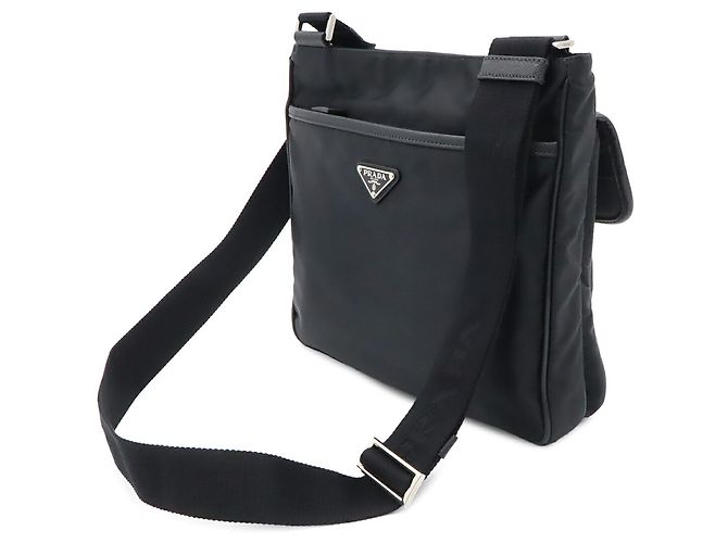 Bolso de hombro Prada de jacquard Negro - vista 3