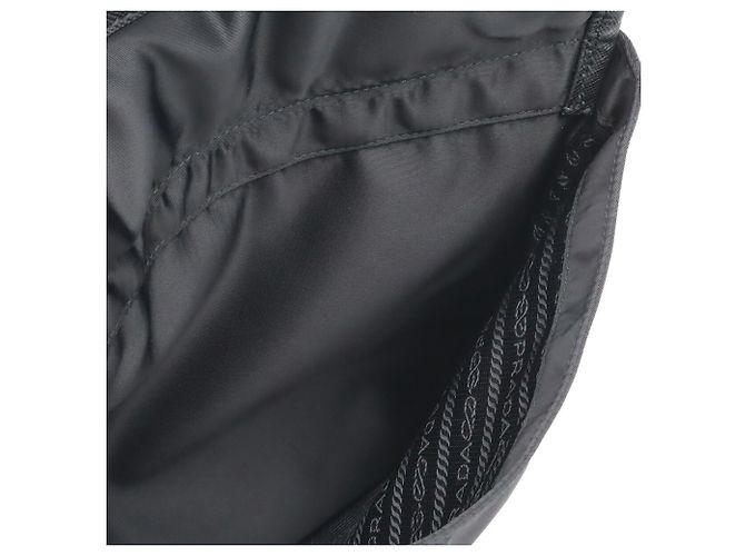 Bolso de hombro Prada de jacquard Negro - vista 9