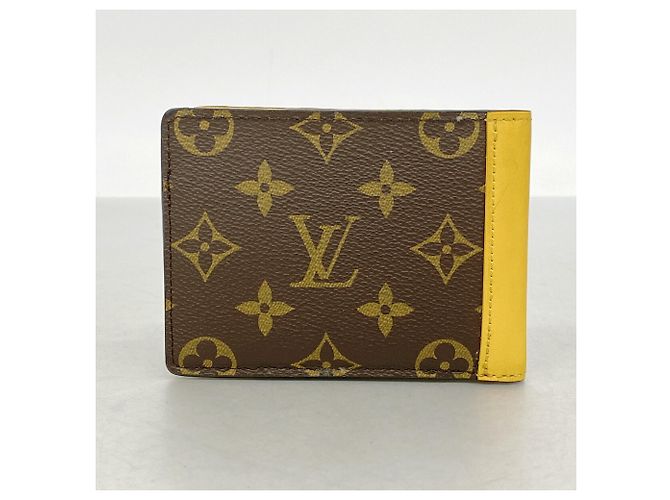 Louis Vuitton Monogram Macassar Portefeuille Multiple Wallet Castaño - vista 7