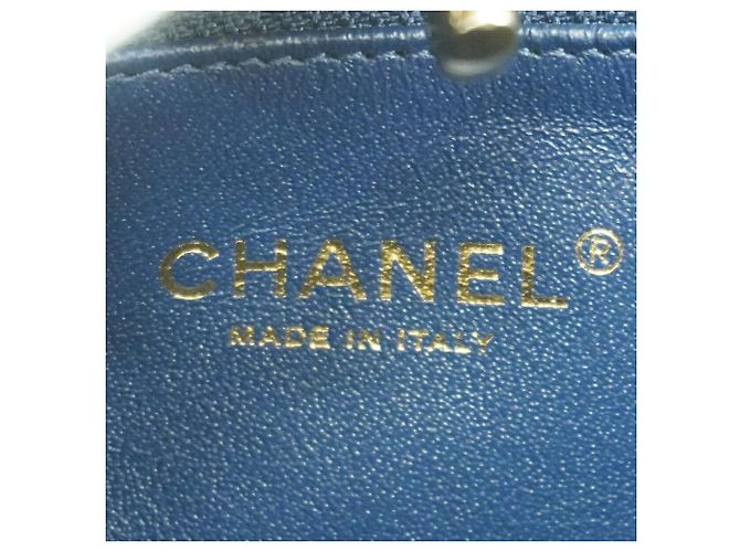 Chanel Matelassé Schultertasche mit Kette Blau - Ansicht 5
